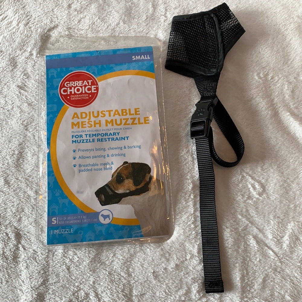 6/$20💰Great Choice Small adjustable Mesh Muzzle For Temp Muzzle Restraint NWT